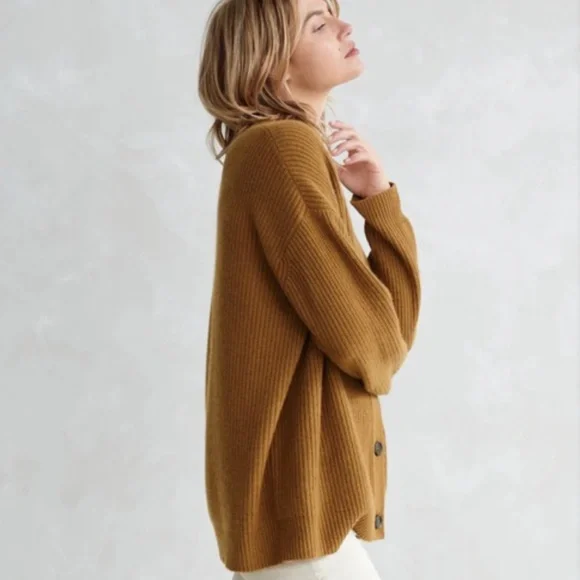 Jenni Kayne bronze cashmere cocoon Cardigan